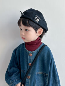 Cute Childrens Beret Hat Spring Autumn Outdoors Boys Girls Fashionable Hats Baby Sun Protection Caps round Top Cotton Material