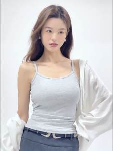 YIFAFA 【Free Shipping】Summer Seamless Cotton Camisole(Buy 1 Take 1)Girls Elastic Shoulder Strap Sleeveless Vest Thin Breathable Fabric Tank Tops Skin-friendly Basic Solid Color Womenswear Lingerie