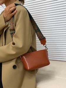 Jolex Sling Bag Crossbody Bag Plain Leather Simple Cute Shoulder Sling Bag Double Strap C6862