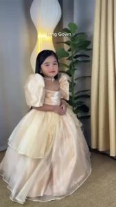 Filipiniana dress for kid Pinya organza with petticoat minimalist Premium Quality
