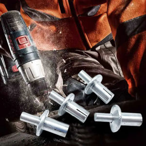 10/100PCS Aluminum Alloy Hammer Drive Rivets Tapping Expansion Screws Head Piercing Cabinet Fixing Nails Furniture Accessories