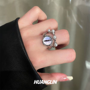 Nhẫn Mắt Tím / Tím Violet / Tím Hoa Cà Nhẫn Thời Trang Cá Tính Sang Trọng Nhẫn Đeo Ngón Tay Hợp Kim Mạ Vàng Bạc Giới Tính Khác Không Áp Dụng