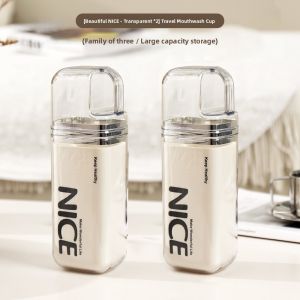 MONLEYTA | Portable Three-in-One Large Capacity Travel Toothbrush Cup Storage Box Childrens Oral Care Organizer High Aesthetic Value