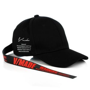URBAG Streetwear Sunshade Punk Hip Hopr Hats Long Ribbon Cap Baseball Caps Duckbill Chapeau