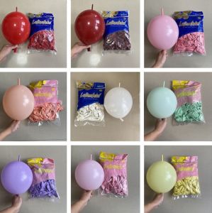 Thickened 10-Inch Red Tail Balloon Macaron Needle Tail Dragon Wedding Decoration Heart-Making Festival Celebration Supplies