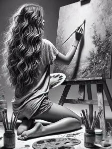 KAYOU | Digital Oil Painting Woman Coloring By Numbers Portrait Paint By Number Adult Kit Handpainted Coloring Draw Craft DIY Gift
