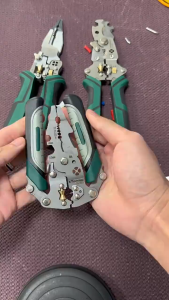 Foldable Electrical Wire Crimper Cable Cutter Wire Stripper Crimping Pliers Tool Electrician Multi Purpose Function