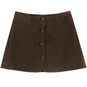 Chân Váy A-Line Da Nhái Phong Cách Mỹ Cổ Điển
