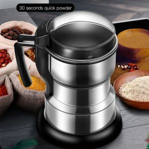 Portable Coffee Grinder Electric Multipurpose Grinder Automatic Spices Mill Household Stainless Steel Grinder With Handle
