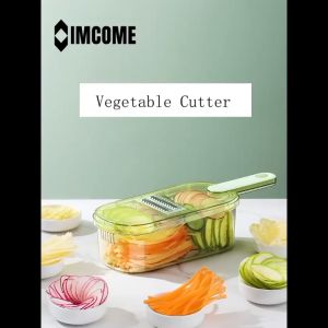 IMCOME Parutan Serbaguna Peralatan Masak Pengiris Kentang Singkong Wortel Bawang dan Sayur Multifungsi 6 IN 1