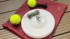 ชุดฝึกตีเทนนิส NET Tennis Trainer V1 พร้อมลูกเทนนิส 2 ชุด และ 1 ถุงหิ้ว 210D Nylon