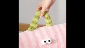 Cozy Pet Sofa Bed for Cats & Dogs - Soft Plush Anti-Slip Rectangular Cushion Warm Berber Fleece Cute Design with Built-in Handle Ideal for Small to Medium Breeds