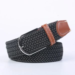 107/120-130cm Mens Womens Belts Casual Woven Elastic Belt Outdoor Sports No Need for Punching Climbing Work Belts For Women
