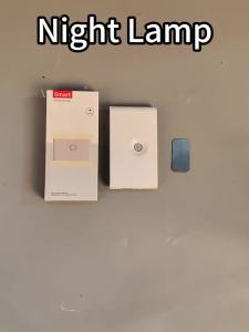 LED Night Light with Wireless ChargerHuman Motion SensorEU/USB/Battery-Powered Wall Lamp for BedroomCorridorCabinetBathroom