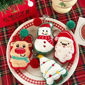 1/4 Pcs Cute Christmas Plush Doll Pendant Versatile Backpack Pendant Keychain Doll Pendant