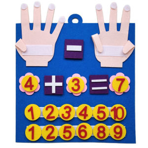 Kid Montessori Toys Felt Finger Hand Shape Counting Numbers Math Toys Early Learning Education Toy