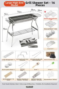 DAYIHE | Smokeless Stainless Steel Charcoal Grill