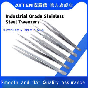 ATTTTEN original stainless steel tweezers round tip pointed tip curved tip precision mobile phone computer repair tools accessories