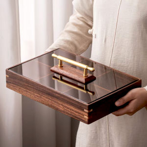 YUANSHANZHU | Chinese Retro High-end Sectioned Walnut Wood Snack Plate