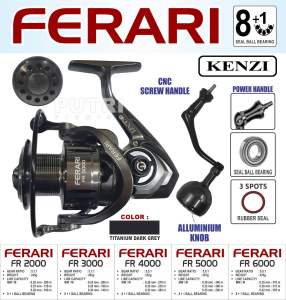 Kenzi Ferari Reel Pancing Memancing SW Salt Water Concept 2000 3000 4000 5000 6000