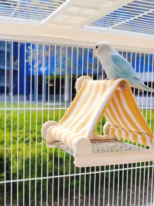 ✨【Best Seller】บ้านนกแก้ว ของเล่นนก ไม้แท้ ! ของแต่งกรงนก ที่นอนนกเลิฟเบิร์ด บ้านไม้สวย สีสดใส ปลอดภัย100%✨