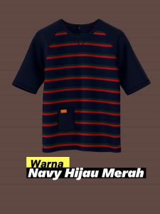 Kaos Anak Raglan Stripe Laki & Perempuan Bahan Katun Usia 1-10 tahun
