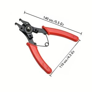4-In-1 คีมแหวนชุดคีมแหวน Snap Multi CRIMP ที่ถอดออกได้ Plier หัวยึดคีมแหวนเครื่องมือมัลติฟังก์ชั่น