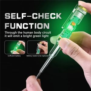 Tespen Double Led Buzzer Obeng Tes Jalur Listrik Obeng Lampu Bisa Bunyi
