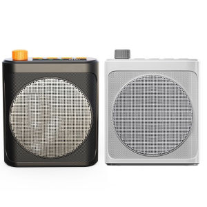Portable Speaker Megaphone with Dual Lavalier Lapel Clip BT Microphone for Teaching and Meetings