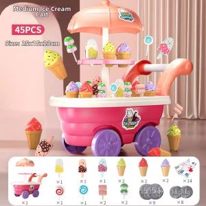 XIDIQI | Birthday Gift Intelligence Enhancing Toy Ice Cream Cart For Little Girls 3-10 Years Old