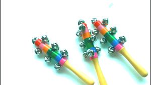 Baby Rattles Wooden Colorful Hand Rattle Bell Color Cognition Early Education Toy For Baby Gift
