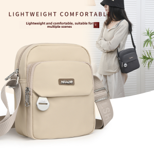 New 2025 Womens Handbag Simple Oxford Cloth Crossbody Small Square Bag Lightweight Single Shoulder Bag Casual Chic Style