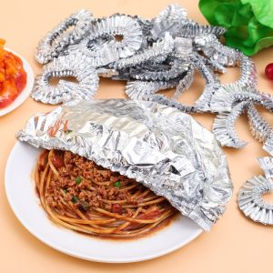30Pcs Food Insulation Cover Oven Aluminum Foil Film Food Cover Thermal Insulation Films Bowls Dishes Elastic Sealing Cover