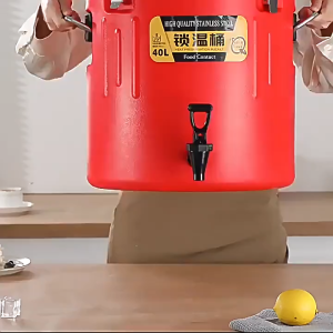 Insulated Rice Bucket Stainless Steel Insulated Barrel Large Capacity Thermal Insulation Bucket Rice Bucket Hot Cold Dual Use For Restaurant Camping Canteen Home