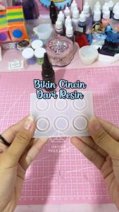 Cetakan Resin Cincin Datar Tipe 2 Ring Mold Set Tag Bentuk Bulat Lingkaran Pipih Kecil Bahan Silikon Karet Silicone Elastis Lentur Silicon Anti Lengket