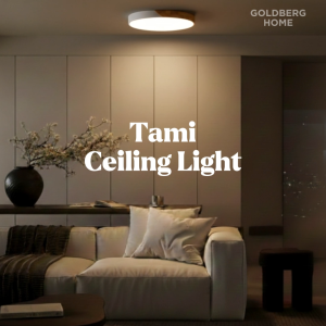 Tami Nordic Extra Bright 36W / 40cm 50cm LED Ceiling Light - Black White - Wood Frame | Goldberg Home