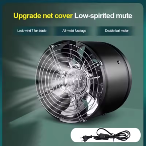 46 220V Metal Duct Exhaust Fan Air Ventilator Pipe Ventilation Extractor Fan for Bathroom Toilet Wall Mount Installation