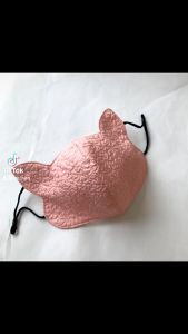5 cái Khẩu trang tai mèo cao cấp chống nắng 3 lớp nhiều màu có dây rút vải xốp