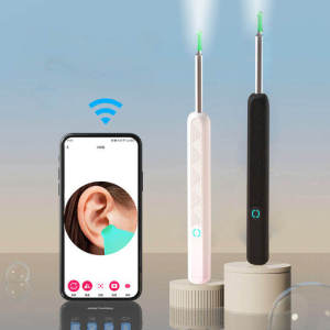 ไม้แคะหูมีกล้อง พร้อมช้อนหู6อัน กล้องเอนโดสโคป ไฟLED แสง6ชนิด กันน้ำ ชุดแคะหู