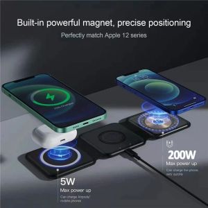 40W 3 in 1 Magnetic Wireless Charger Pad Stand for iPhone 14 13 15 Pro Max 8 Airpods iWatch Fast Wireless Charging Dock Station