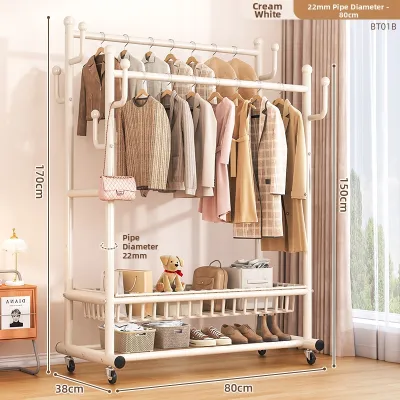 ZHUANJIAO | Heavy-duty & Movable Clothes Rack