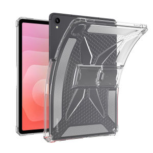 Transparent Holder Case for Samsung Galaxy Tab S11 Ultra 11 14.6 Inch 2025 Clear Protector Cover with Stand Shockproof Back Case
