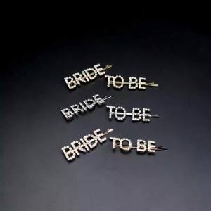 2pcs Fashion Rhinestone Alphabet Hair Clip Handmade Barrettes Sparkling Jewelry Accessories School Gift for Friends