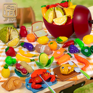 ของเล่นผักผลไม้หั่นได้ ครัว อาหาร เสริมพัฒนาการ บทบาทสมมติ ชุดปริศนาผลไม้ตัดผักสำหรับเด็ก ของเล่นเพื่อการศึกษา