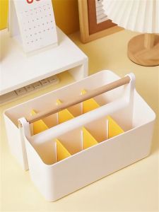 Multipurpose Stackable Portable Storage Container Stationery Remote Controls and Makeup Caddy Desk Organizer Box
