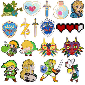 เข็มกลัดเข็มกลัดโลหะเคลือบรูปเกมอนิเมะกระเป๋าเป้สะพายหลังหมวกป้ายคอเสื้อเครื่องประดับแฟชั่นสำหรับผู้หญิงสำหรับผู้ชายเครื่องประดับคอสเพลย์ของขวัญของเล่น