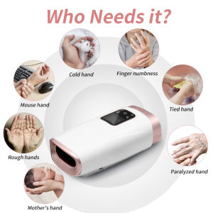 New multi-functional electric hand massager with airbag kneading and heating function for wrists and fingers intelligent air pressure heating for palm massage and spa treatment.