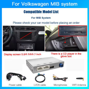 For Volkswagen Golf 7 SEAT leon MK3 Tiguan Lamando Magotan Phideon Teramont Wireless Carplay Android Auto with MIB1/MIB2 System