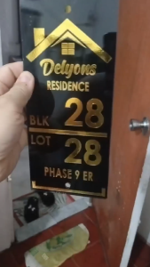 Personalized House Number 9X4 Address Plate Custom Home Address Sign Gate Waterproof BLK LOT