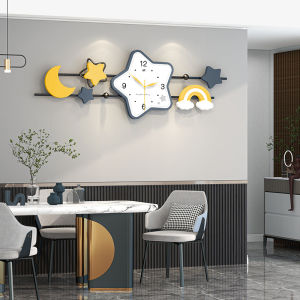 Minimalist Nordic Series Art Wall Clock Hot Sale Home Living Room Simple and Fashion Mute Creative Vintage Clock Decorations 100X34CM